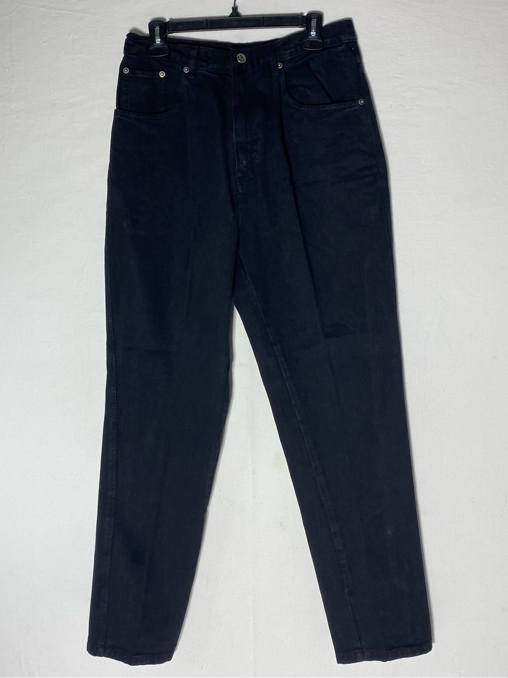 Vintage 90s La Blues Black High Rise Tapered Mom Jeans 30 100% Cotton